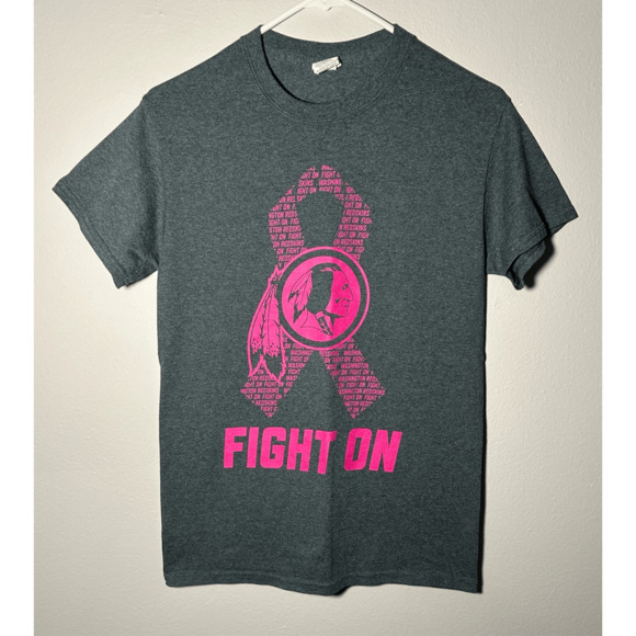 Vintage Washington Redskins Cure for Cancer Fight On T-Shirt Unisex Sz Small - Picture 1 of 8